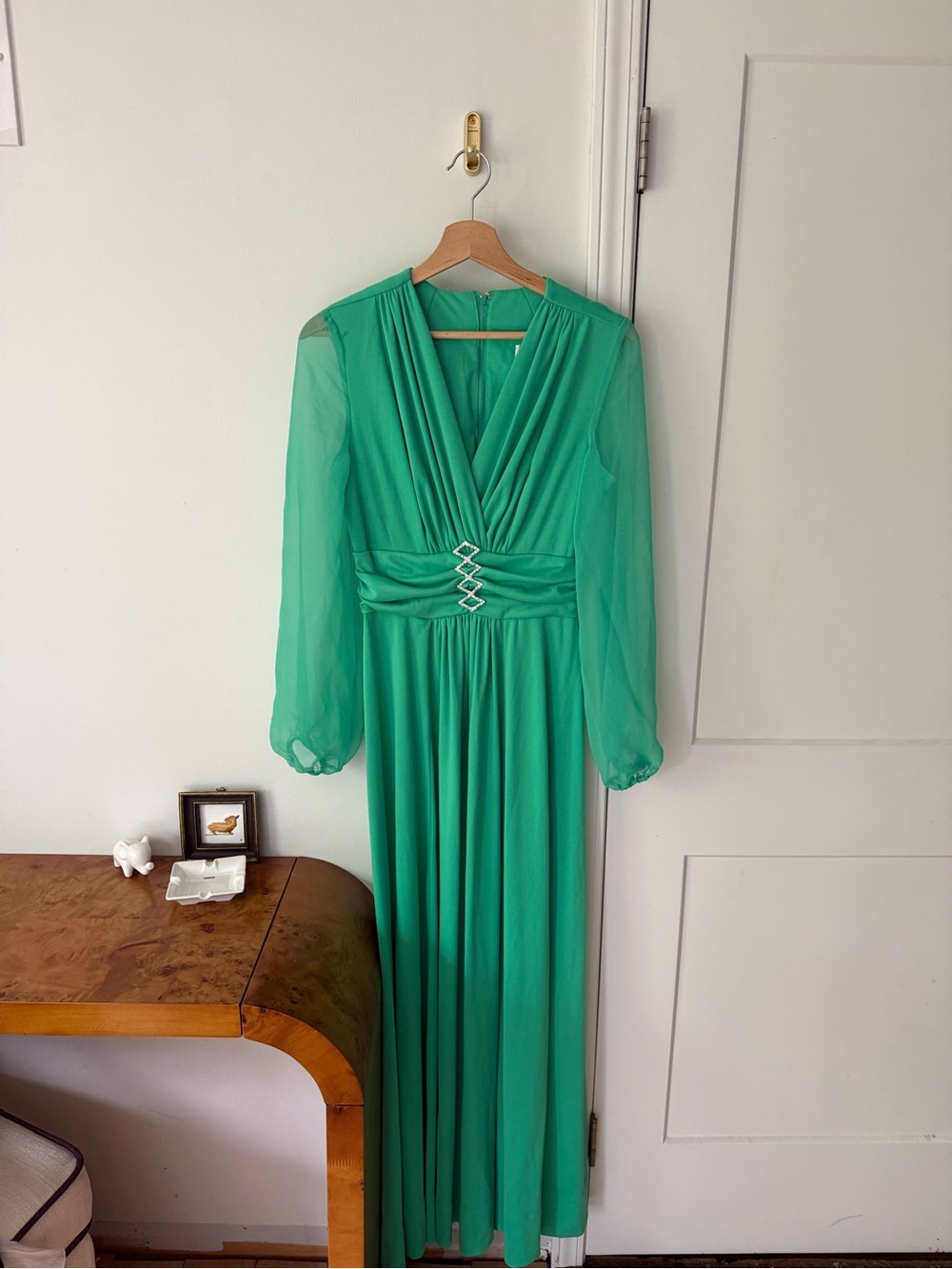 Vintage 1960s-70s flowy sleeve gown